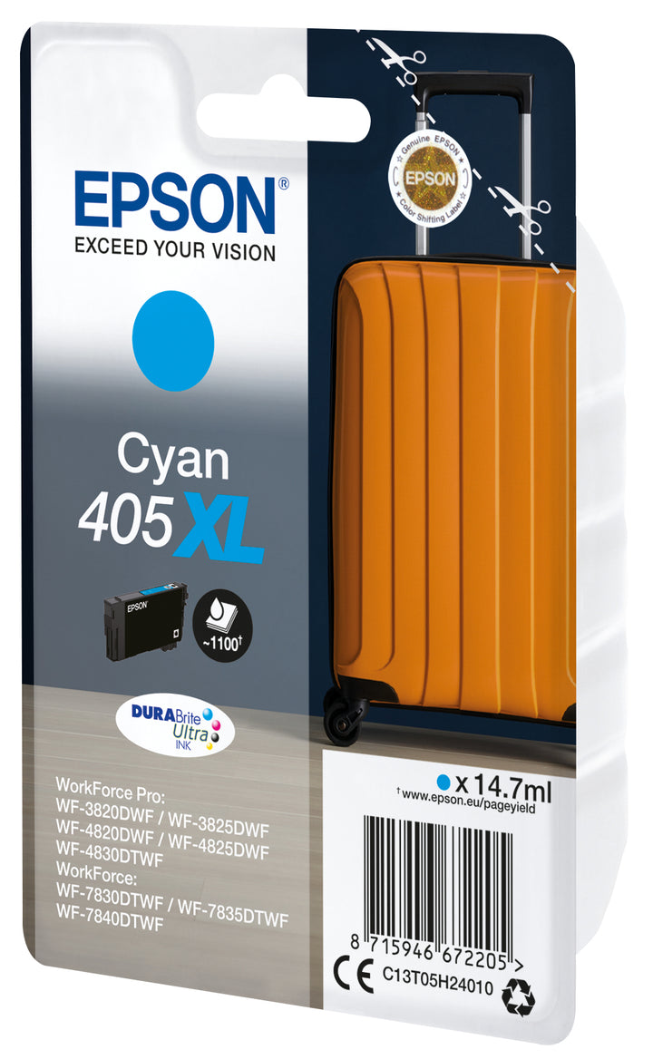 Cartouche d'encre Epson cyan 405xl - haute capacité