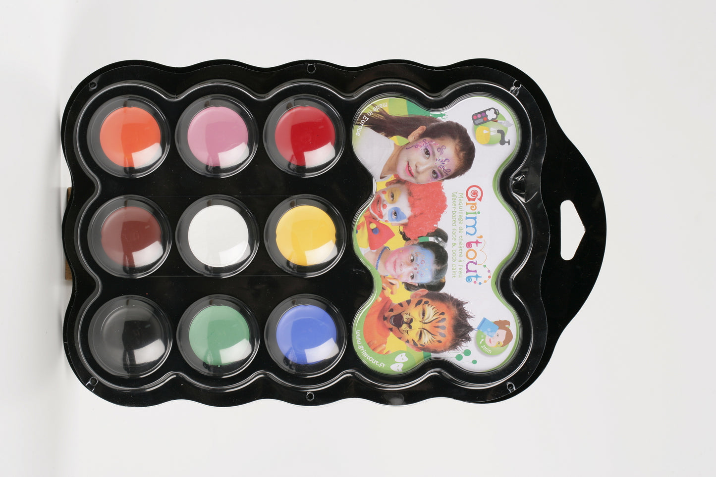 Palette maquillage carnaval 9 couleurs - non grasse