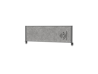 Separateur acoustique pour bureau -120x50cm -gris-argent