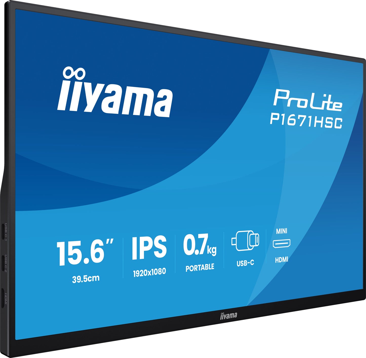 Écran LED 15,6" Full HD - IPS, 3 ms