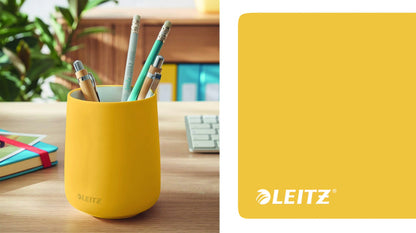 Pot crayon design cosy-jaune