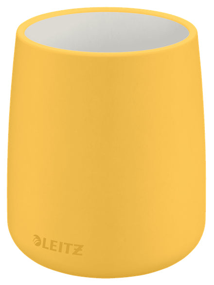 Pot crayon design cosy-jaune
