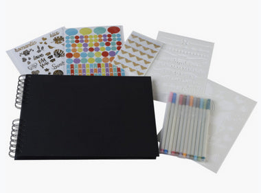 Kit Scrapbooking 70 Pages Noires - Créativité Maximale