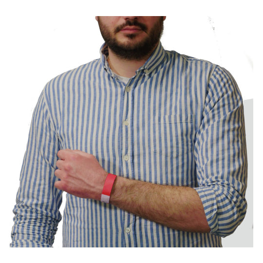 Bracelet événementiel rose 256x19mm - Pack de 500