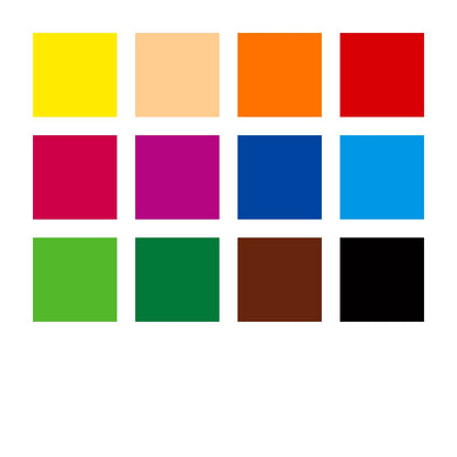 Crayons de couleur hexagonaux - 12 couleurs vives