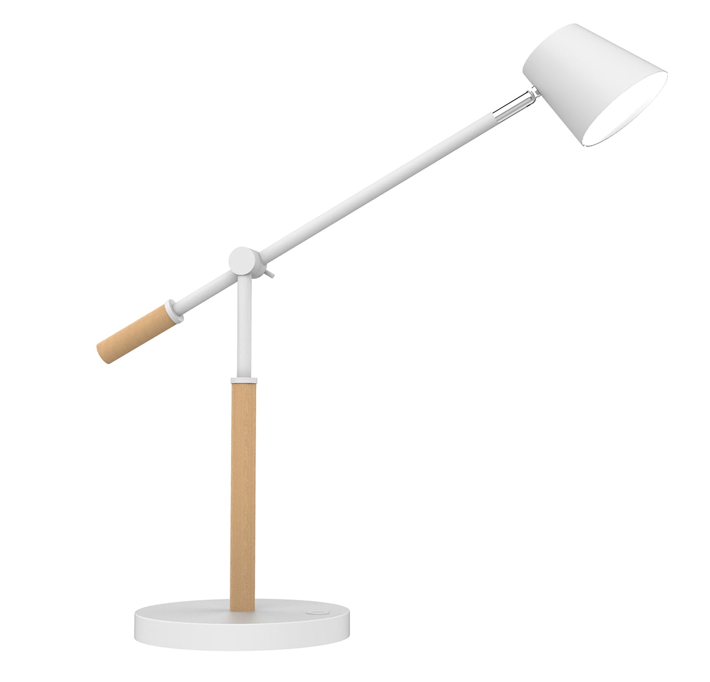 Lampe de bureau LED vicky blanc/bois usb