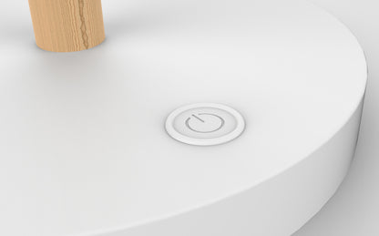 Lampe de bureau LED vicky blanc/bois usb