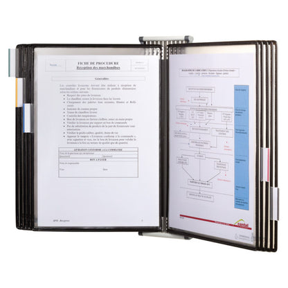 Kit mural de presentation A4 Tarifold antimicrobien 10 pochettes blanc