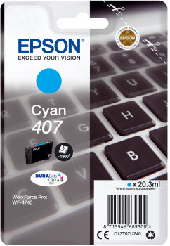 Cartouche Epson cyan 407l - rendement élevé pour wf-4745