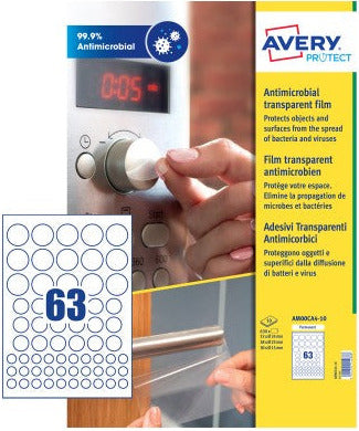 Stickers ronds antimicrobiens - protection covid