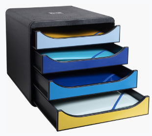 Module de classement bigbox bee blue 4 tiroirs