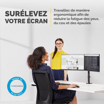 Bras porte-écran double - ergonomie et gain d'espace