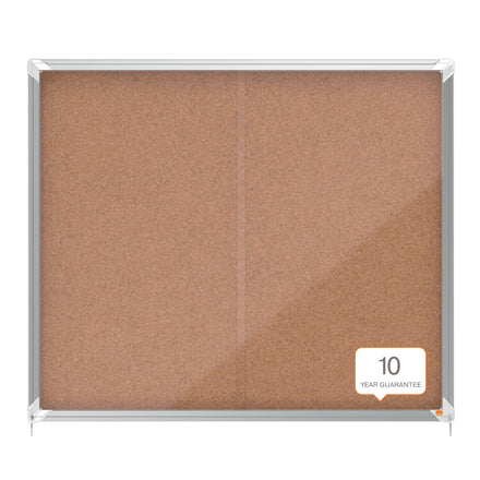 Vitrine d'affichage porte coulissante , fond en liège, 15 feuilles A4,pour l'intérieur