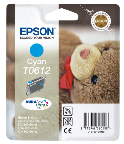 Cartouche Epson cyan t0612 - encre pigmentée résistante