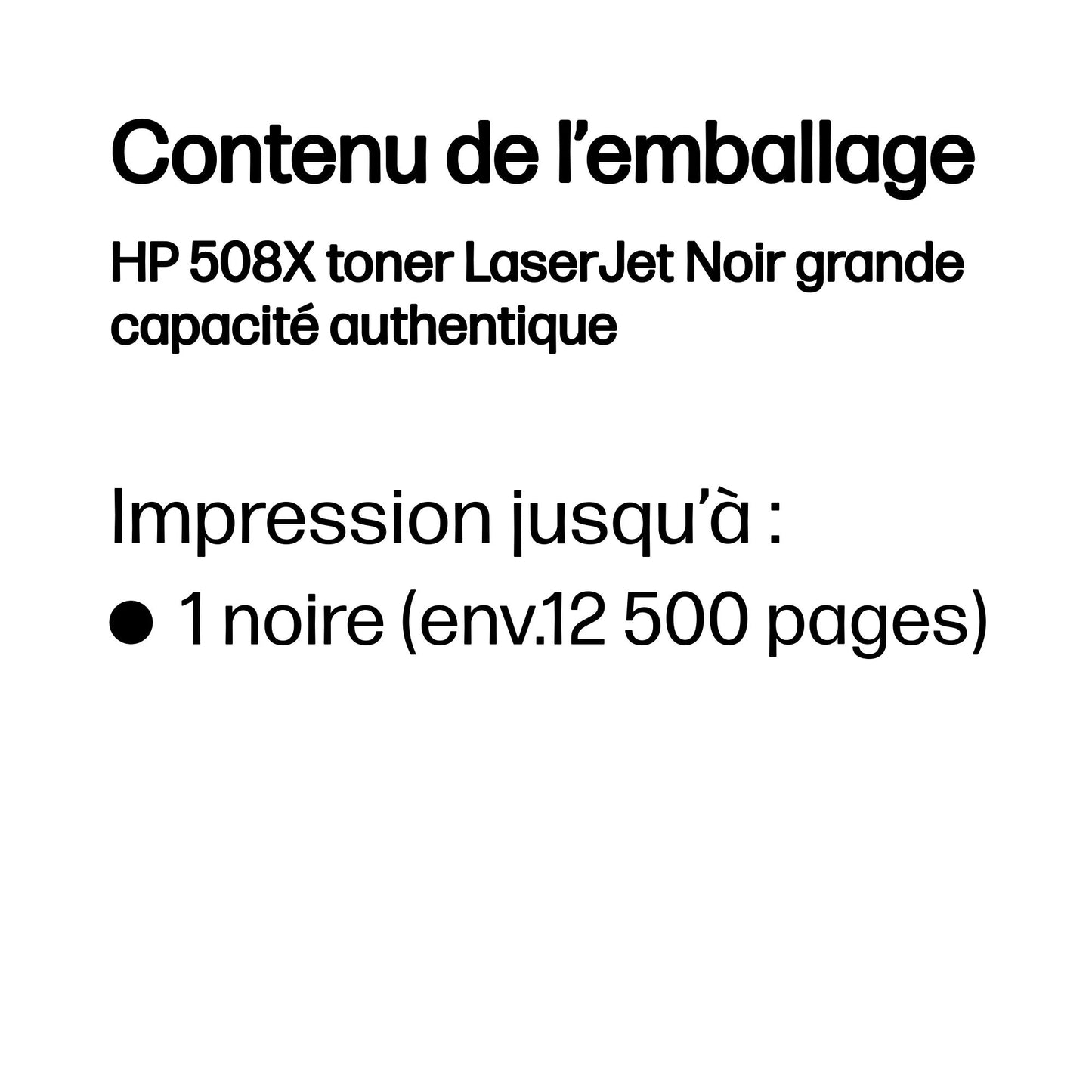 Toner HP 508X Noir Haute Capacité