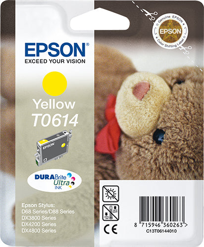 Cartouche d'encre Epson jaune t0614 - résistance à l'eau