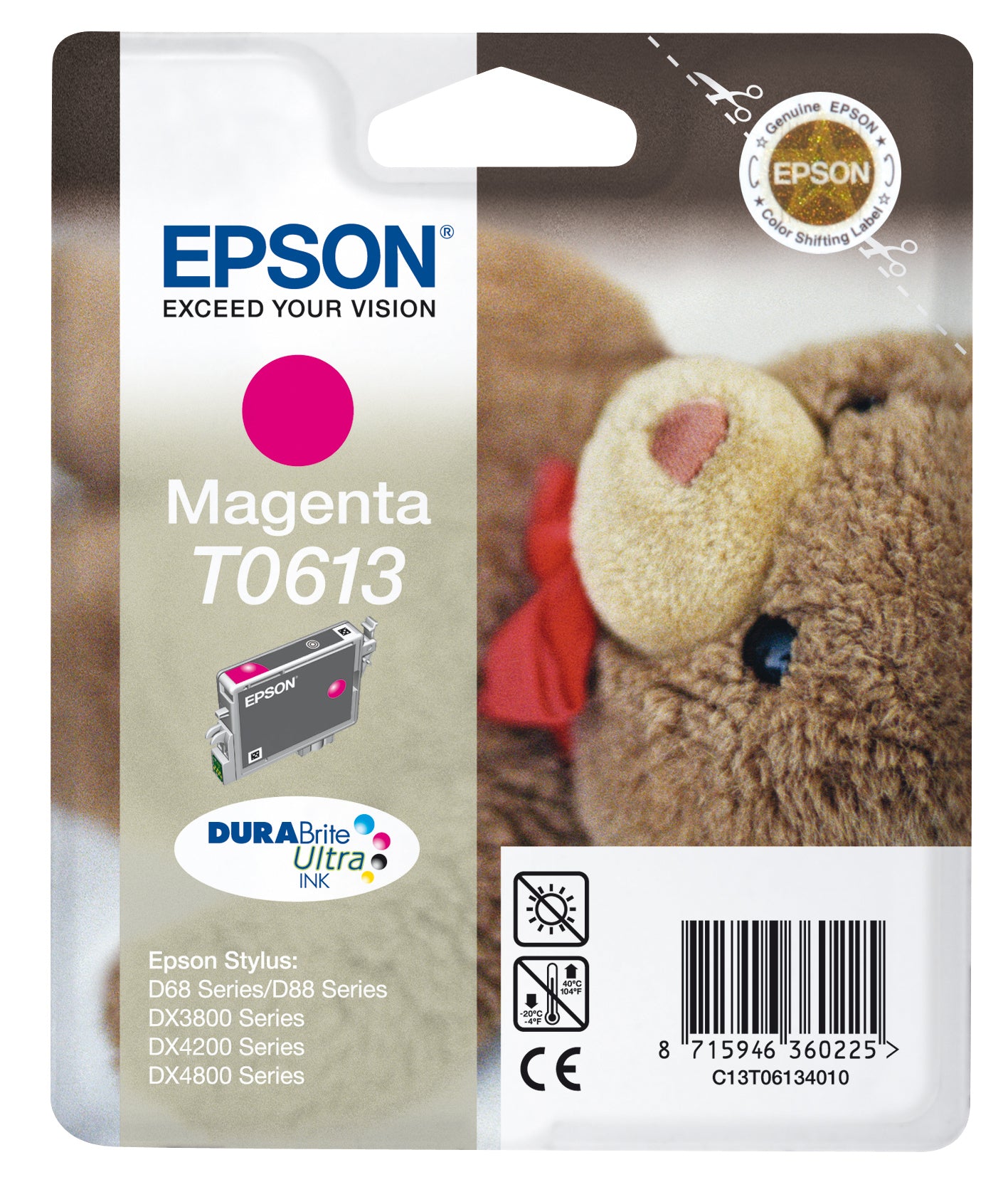 Cartouche Epson magenta - encre pigmentée résistante