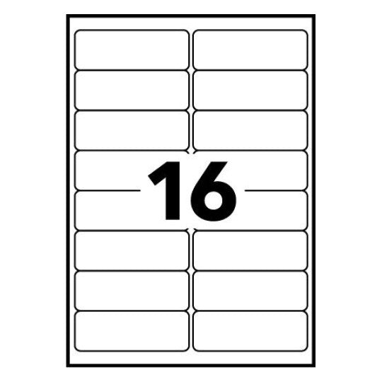 Etiquette recyclée  99.1x33.9 -15feuilles 240 etiquettes