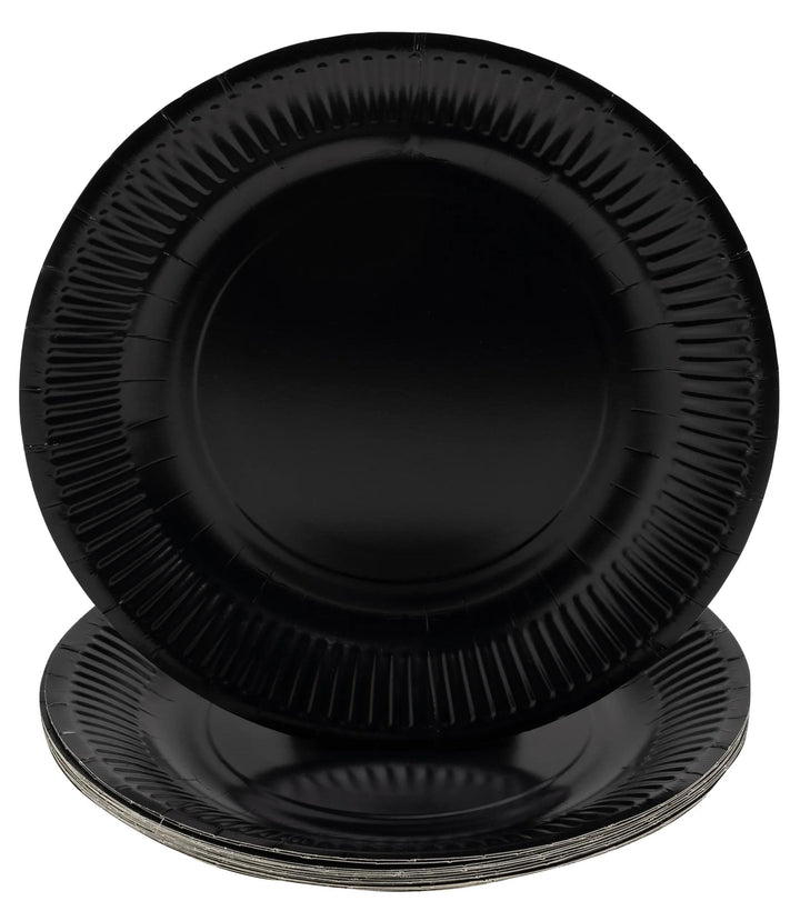 Assiette carton 23cm p/20 noir