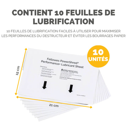 Feuilles de lubrification destructeurs -lot de 10