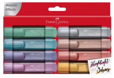 Surligneur effet métallisés - etui de 8 couleurs assorties