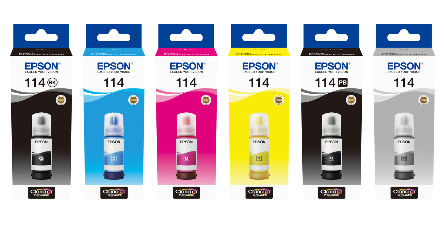 Cartouche d'encre Epson T114 ecotank - gris 70 ml