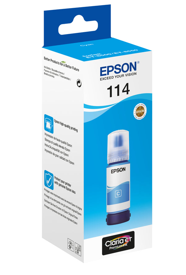 Cartouche Epson cyan ecotank - rendement standard 70 ml