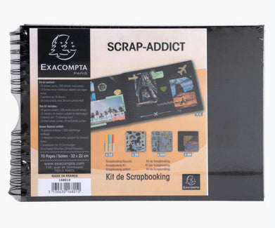 Kit Scrapbooking 70 Pages Noires - Créativité Maximale