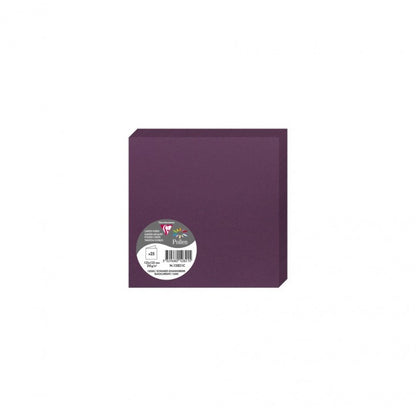 Cartes pliées 135x135mm - Couleur Cassis