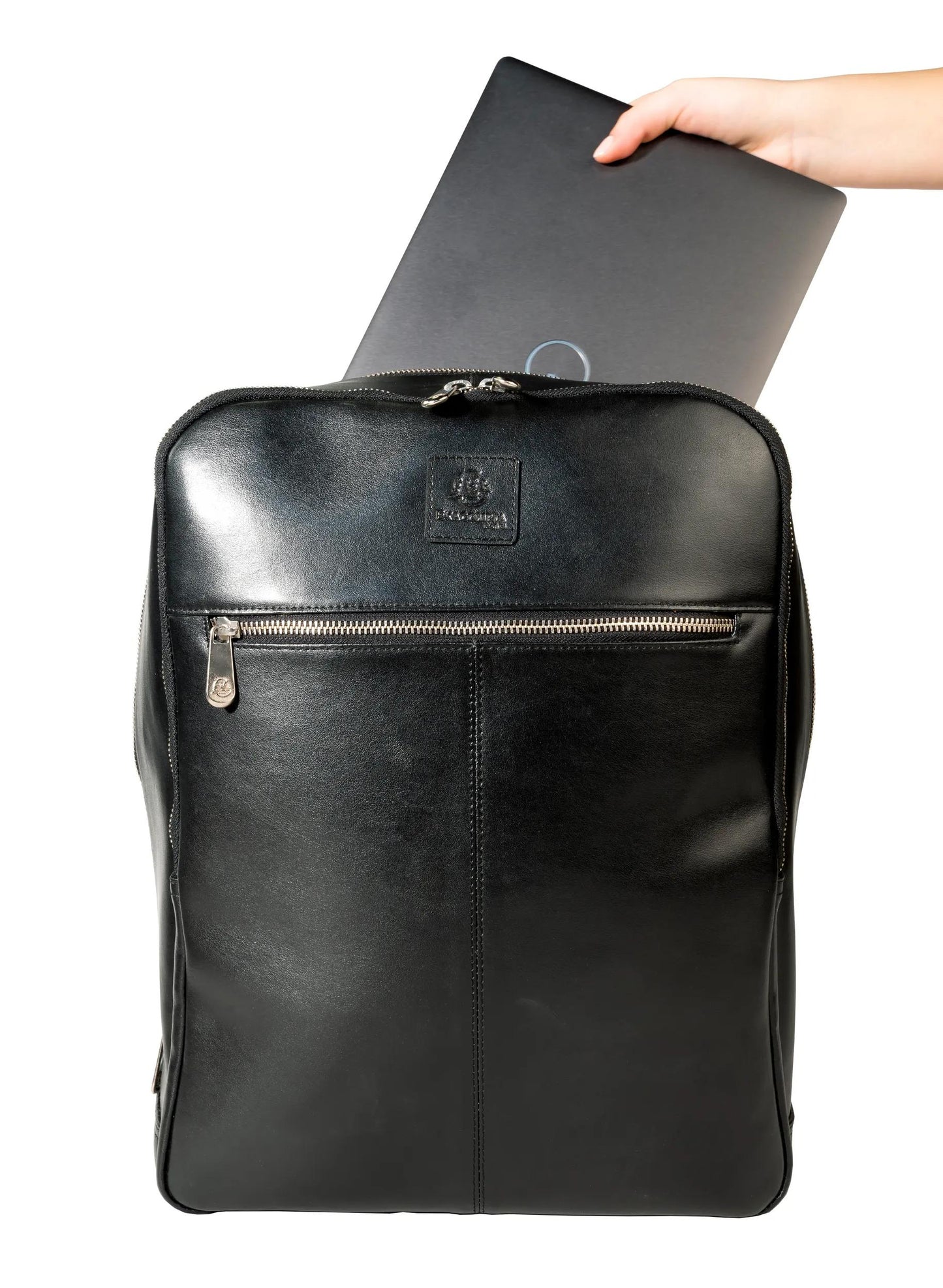 Sac à dos ordinateur - cuir noir, 15.6"