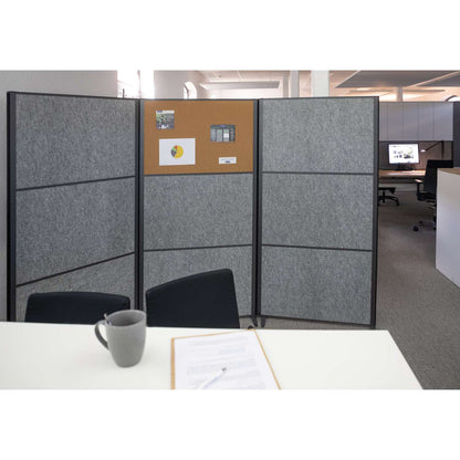 Cloison acoustique sur pied 2 faces acoustique +1 face tableau blanc H183cmX100L