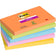 Notes repositionnables Post-it 76x127 - adhésion renforcée, 90 feuilles  lot de 5 assorties