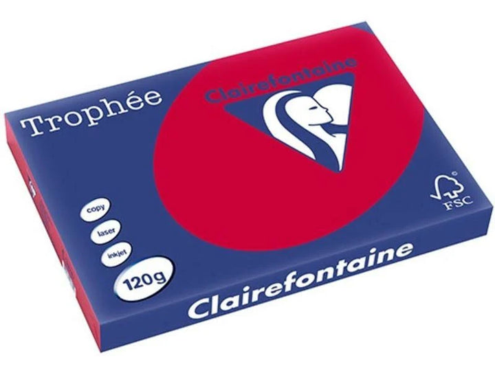 Papier repro a3 120g - couleur groseille, 250 feuilles