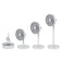 Ventilateur sur pied - hauteur réglable et autonome