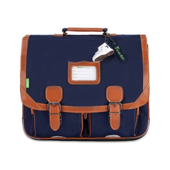 Cartable 41 cm classic bleu - design vintage & éco-responsable