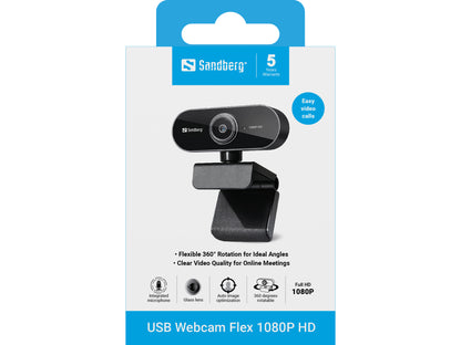 Webcam USB 1080P HD - Image claire et microphone intégré