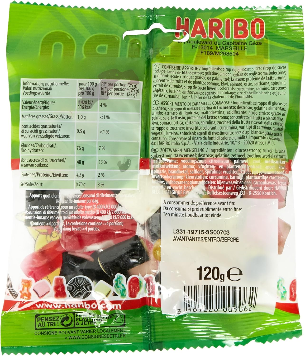Assortiment de bonbons polka - sans colorants artificiels