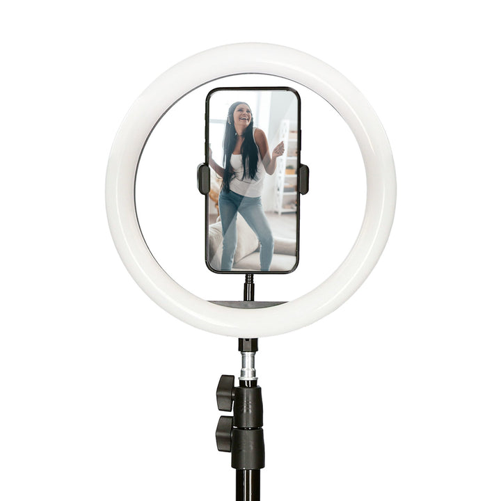 Anneau LED Selfie avec Trépied - 10 Intensités Lumineuses