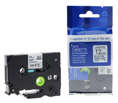 Ruban compatible Brother TZE131 12mm - Transparent/Noir