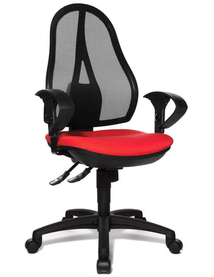 Siège de bureau ergonomique open point sy noir/rouge