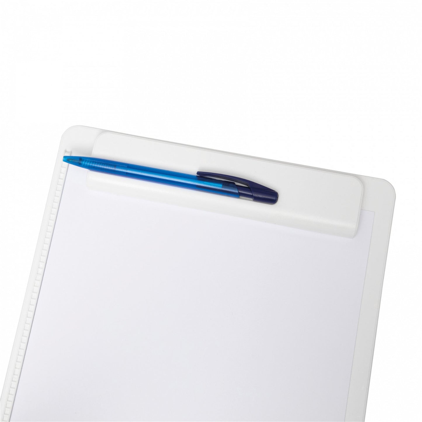 Porte-bloc avec pince A4 - plastique recyclé -blanc