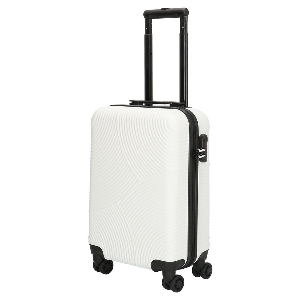 Valise cabine rigide 37l - anti-rayures, blanc