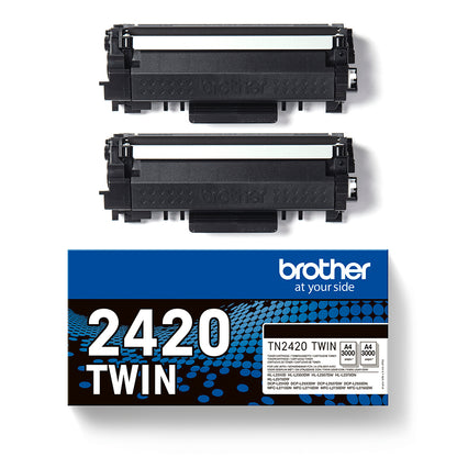 Pack toner noir tn2420 - haute capacité 2x3000 pages