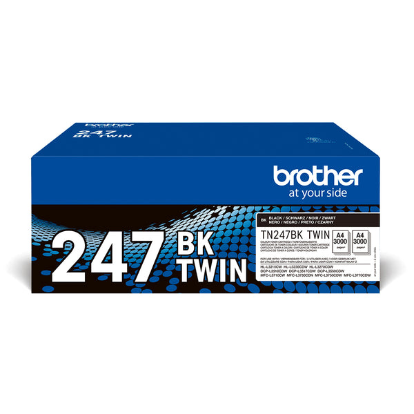 Pack toner noir tn247 - haute capacité 2x3000 pages