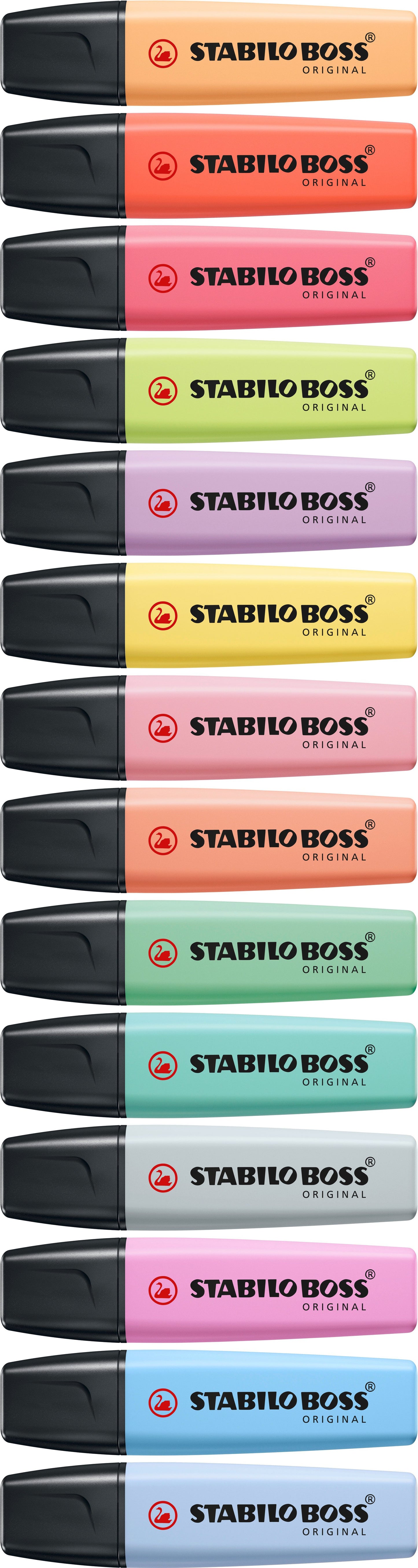 SurligneurStabilo boss  pastel corail - pointe biseautée