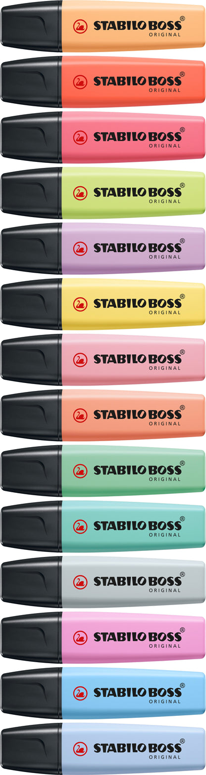 SurligneurStabilo boss  pastel corail - pointe biseautée