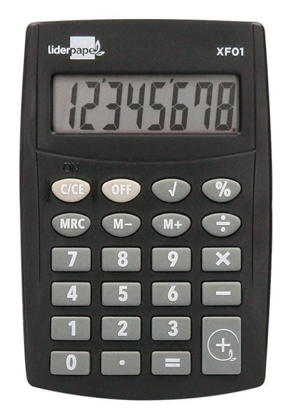 Calculatrice poche 8 chiffres noir