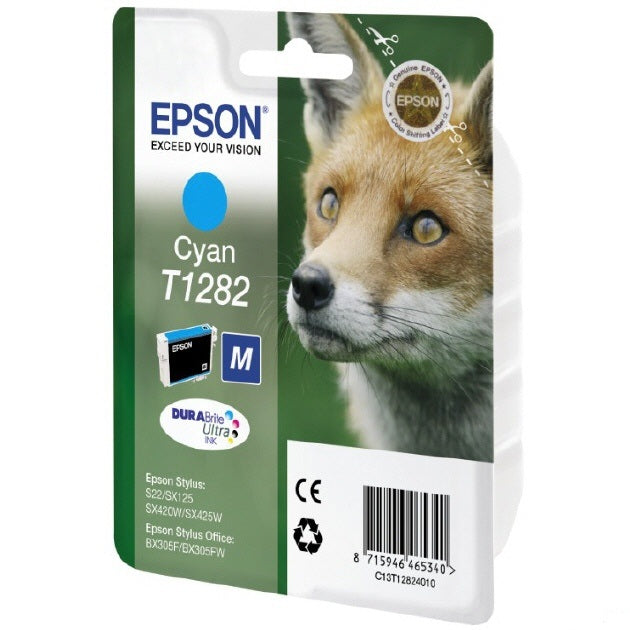 Cartouche Epson cyan t1282 - encre résistante