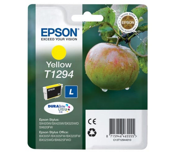 Cartouche d'encre Epson jaune t1294 - résistance à l'eau