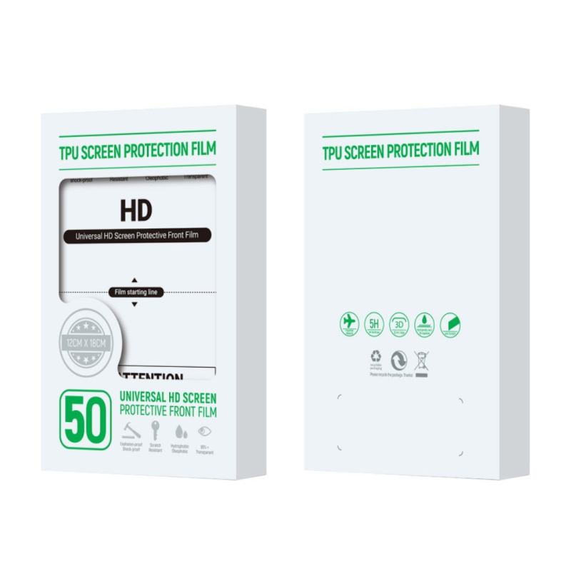 Pack de 50 Films Hydrogel Anti-Choc et Anti-Lumière Bleue